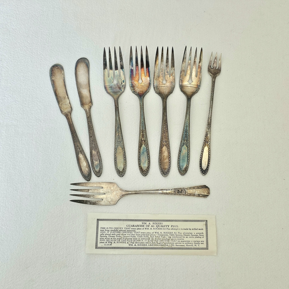 Wm A Rogers A1 Plus Silver  Ramona 469 Cutlery Certificate Vintage Silverware